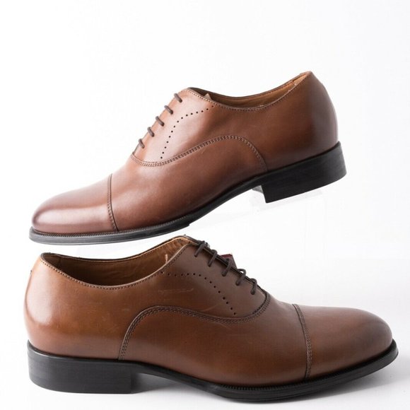 Zara Mens Brown Leather Oxford Dress Shoe Sz 10 43 main image 4